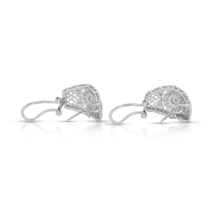 Dazzling 1.25ct Diamonds Earrings in 18k White Gold - IGI Certified