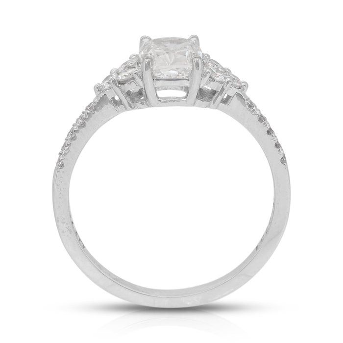 Dazzling 1.30ct Diamonds Pave Ring in 18k White Gold - IGI Certified