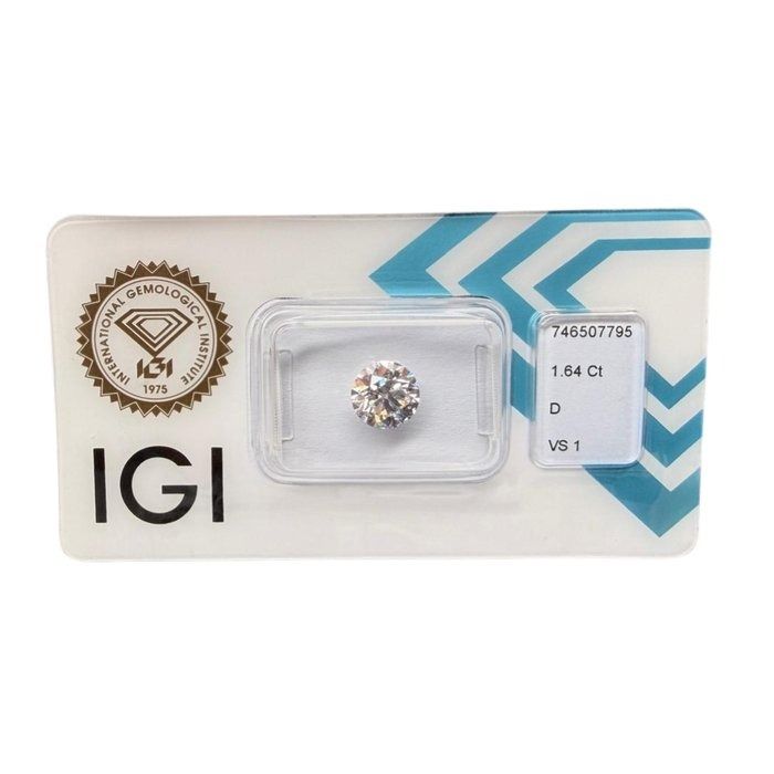 Dazzling 1.64ct Natural Round-Shaped Diamond - IGI Certified