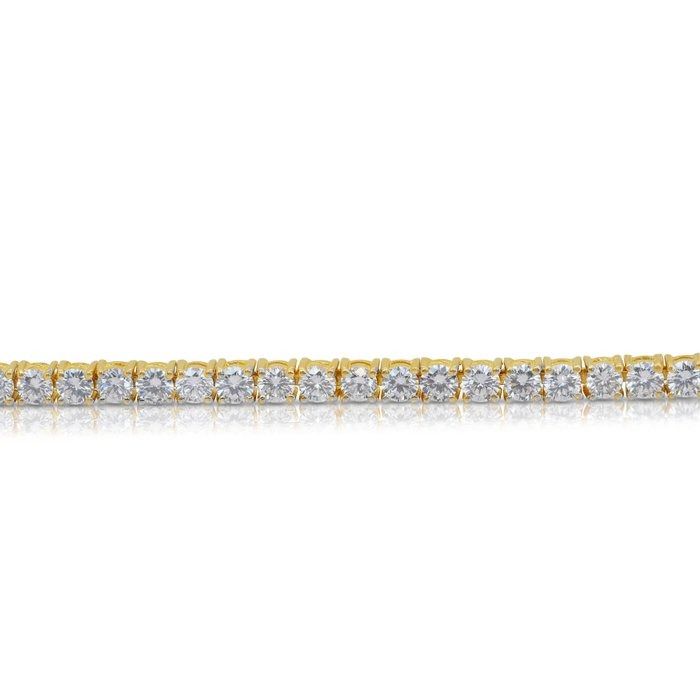 Dazzling 5.01ct Natural Diamonds Bracelet in 20k Yellow Gold - IGI Certified