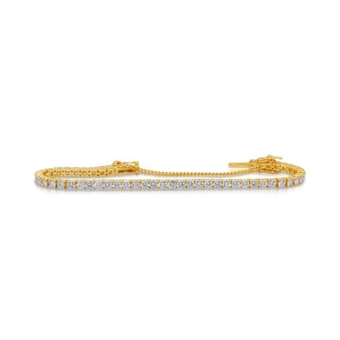 Dazzling 5.01ct Natural Diamonds Bracelet in 20k Yellow Gold - IGI Certified