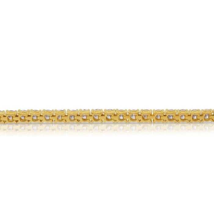 Dazzling 5.01ct Natural Diamonds Bracelet in 20k Yellow Gold - IGI Certified