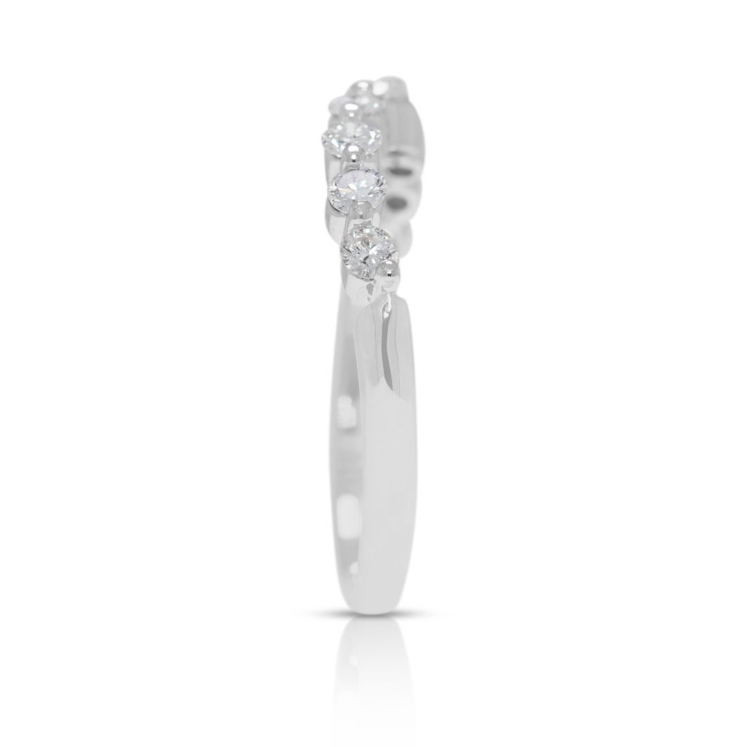 Delicate 0.31ct Natural Diamond Ring in 18K White Gold by Gold Heart