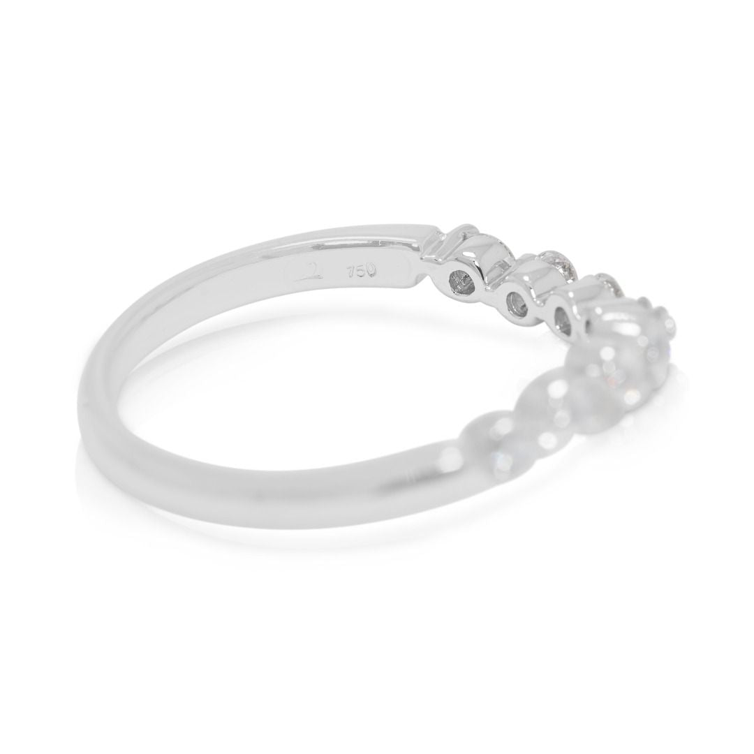 Delicate 0.31ct Natural Diamond Ring in 18K White Gold by Gold Heart