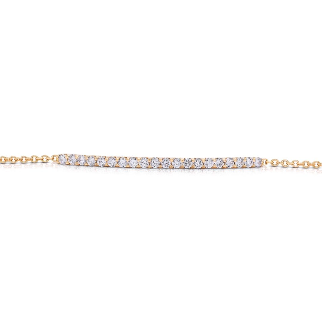Delicate 0.50ct Diamond Line Bracelet in 18K Rose Gold