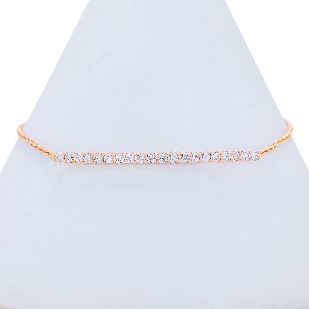 Delicate 0.50ct Diamond Line Bracelet in 18K Rose Gold