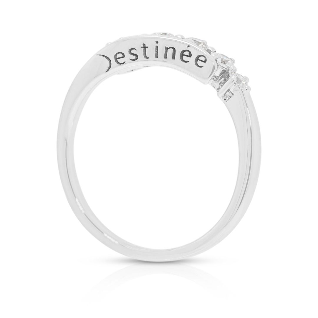 Elegant 0.27ct Natural Diamond Five-Stone Ring in 18K White Gold