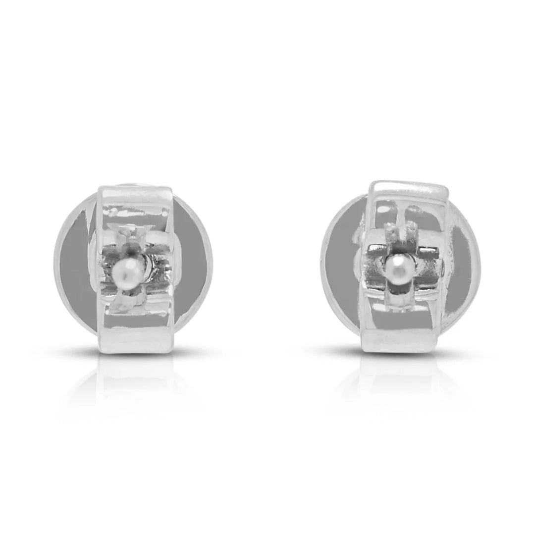 Elegant 0.36ct Natural Diamond Stud Earrings in 18K White Gold