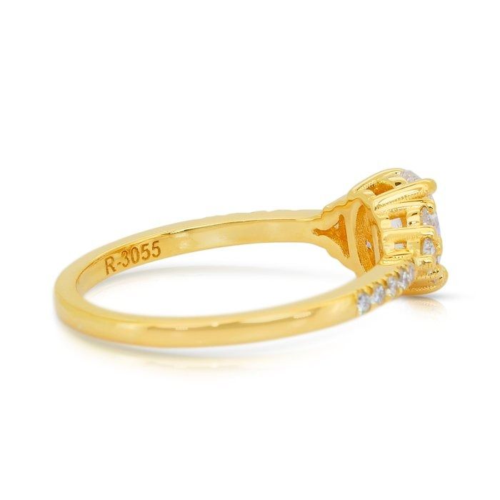 Elegant 1.00ct Diamonds Ring in 18k Yellow Gold - IGI Certified