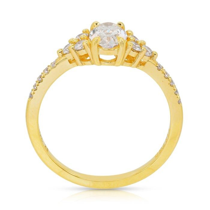 Elegant 1.00ct Diamonds Ring in 18k Yellow Gold - IGI Certified