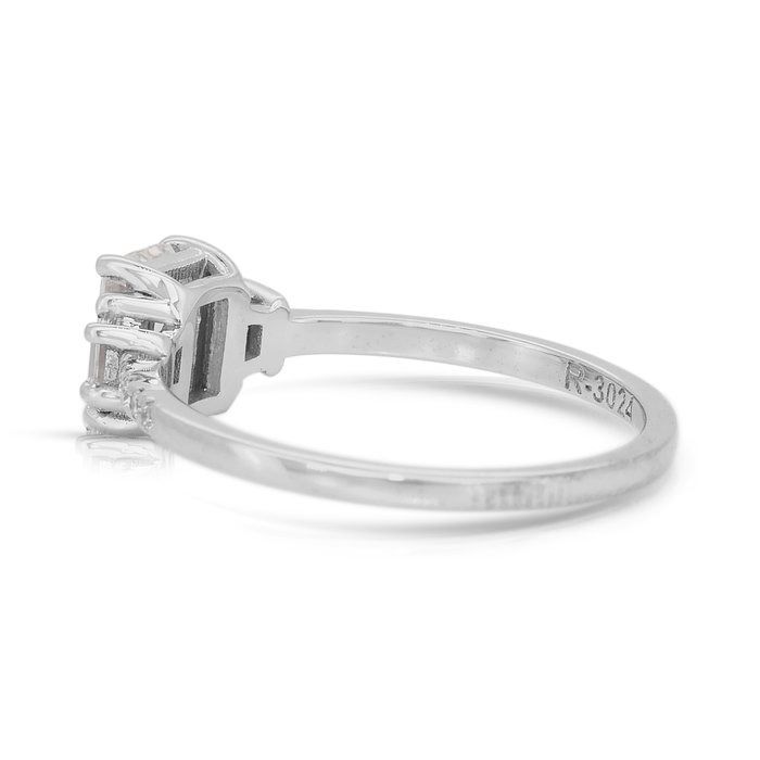 Elegant 1.16ct Diamonds 3-Stone Ring in 18k White Gold - GIA Certified