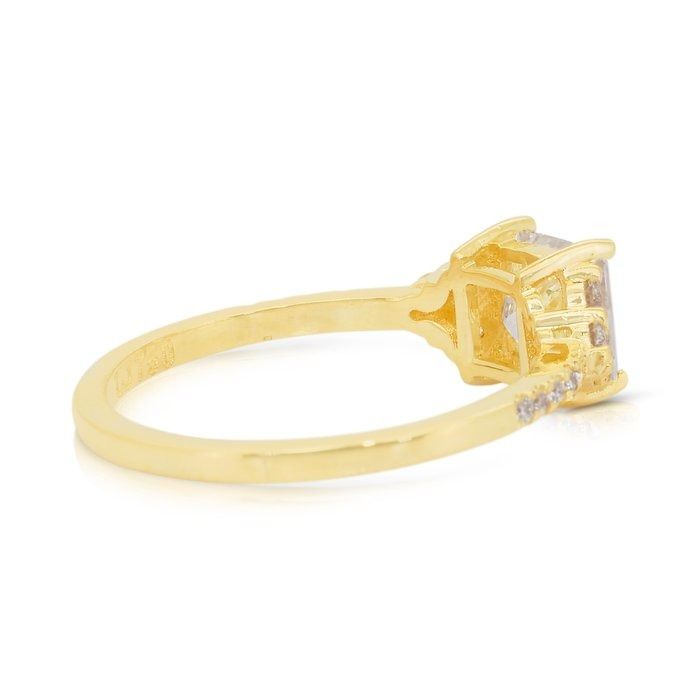 Elegant 1.36ct Diamonds Ring in 18k Yellow Gold - IGI Certified