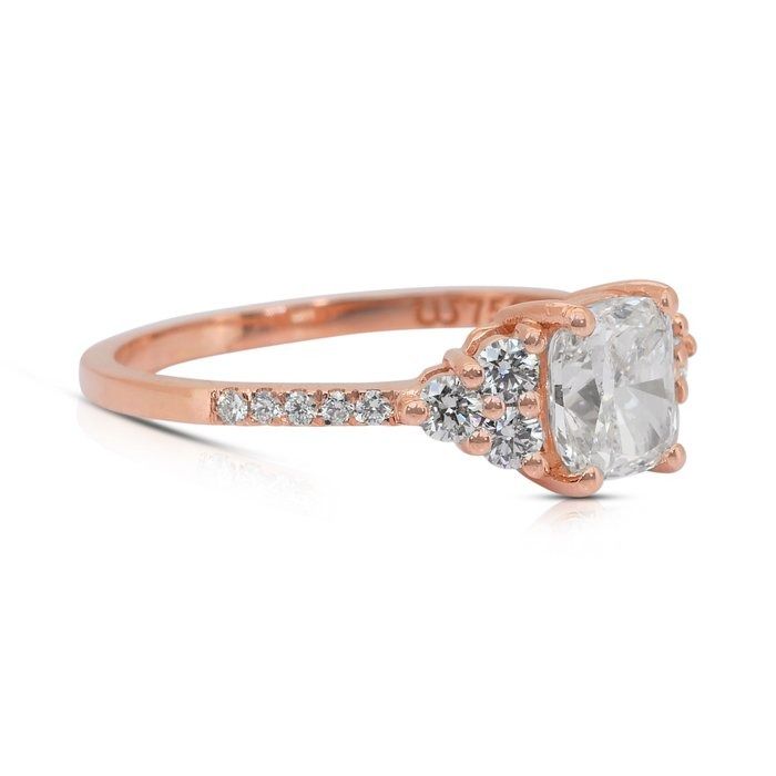 Elegant 1.37ct Diamonds Ring in 18k Rose Gold - IGI Certified