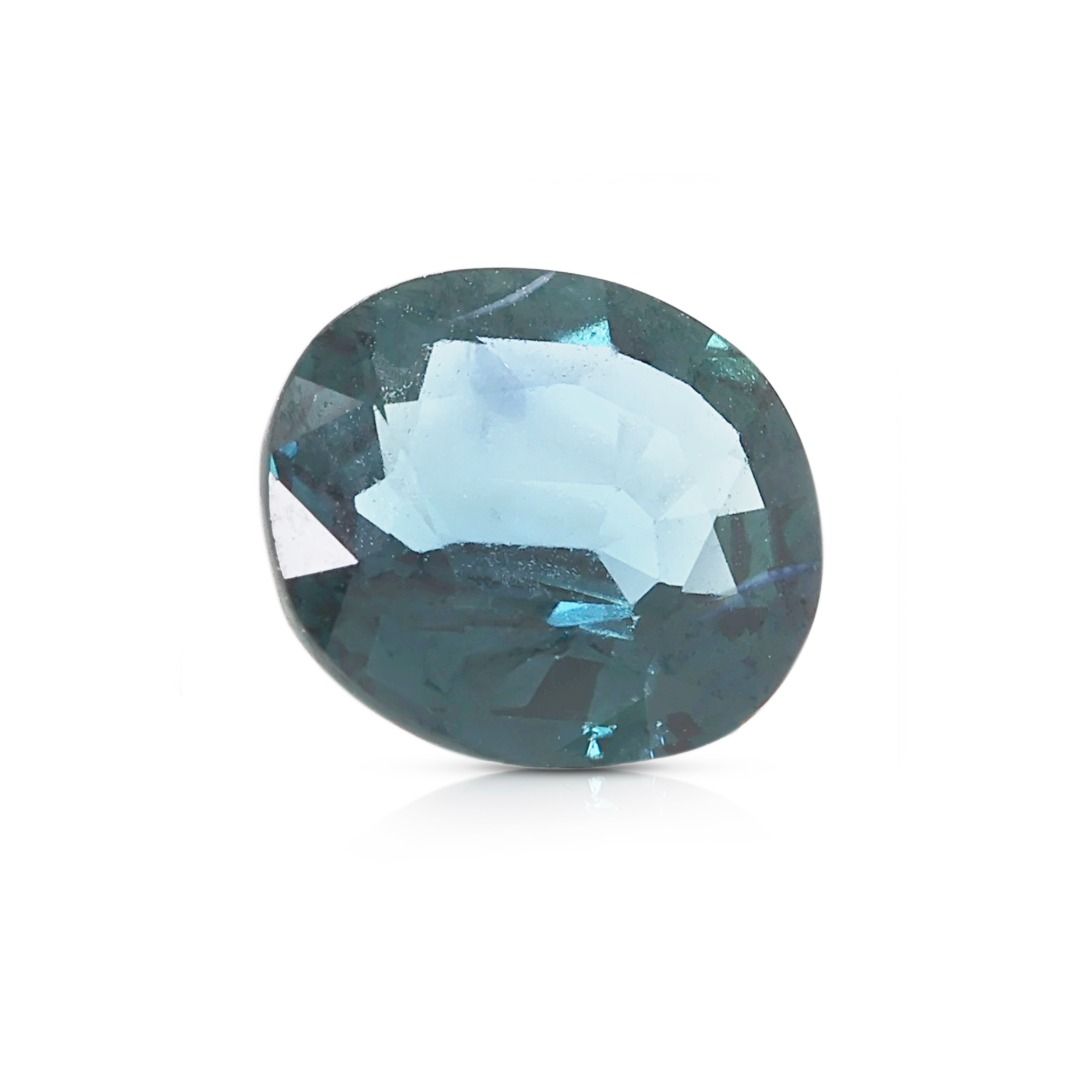 Elegant 1.43ct Oval Greenish Blue Sapphire Loose Gemstone with NGI Certificate