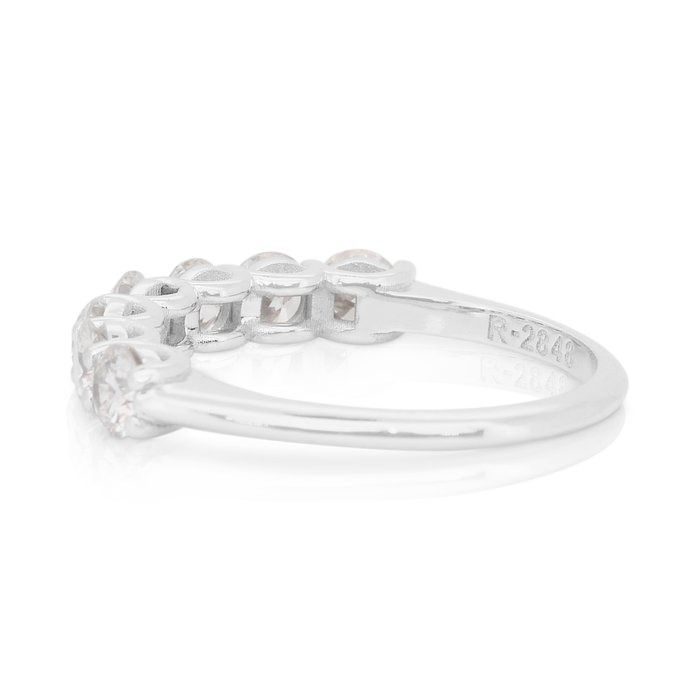 Elegant 1.51ct Diamonds 7-Stones Diamond Ring in 18k White Gold - IGI Certified