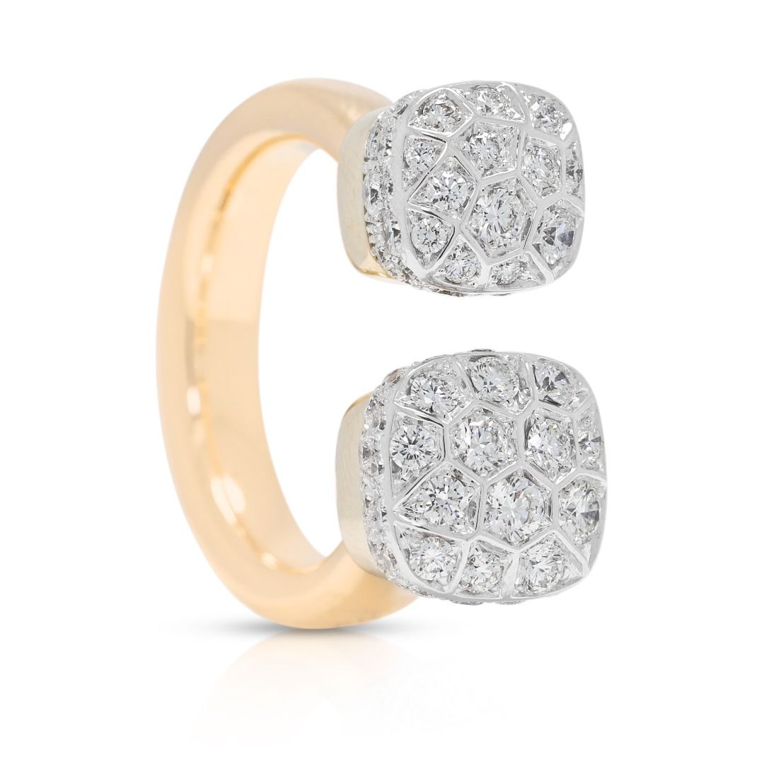 Elegant 1.94ct Natural Diamond Pomellato Nudo Ring in 18K Two-Tone Gold (New)