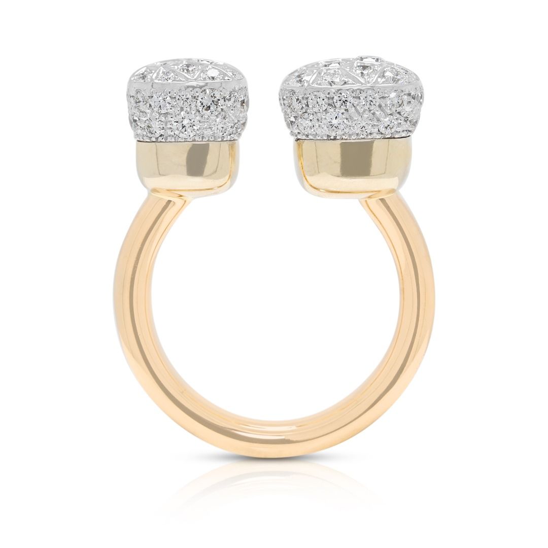 Elegant 1.94ct Natural Diamond Pomellato Nudo Ring in 18K Two-Tone Gold (New)