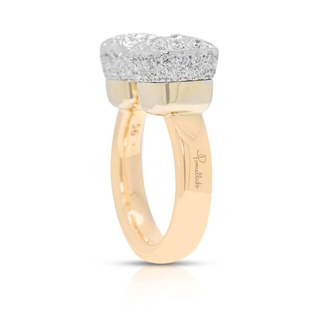 Elegant 1.94ct Natural Diamond Pomellato Nudo Ring in 18K Two-Tone Gold (New)