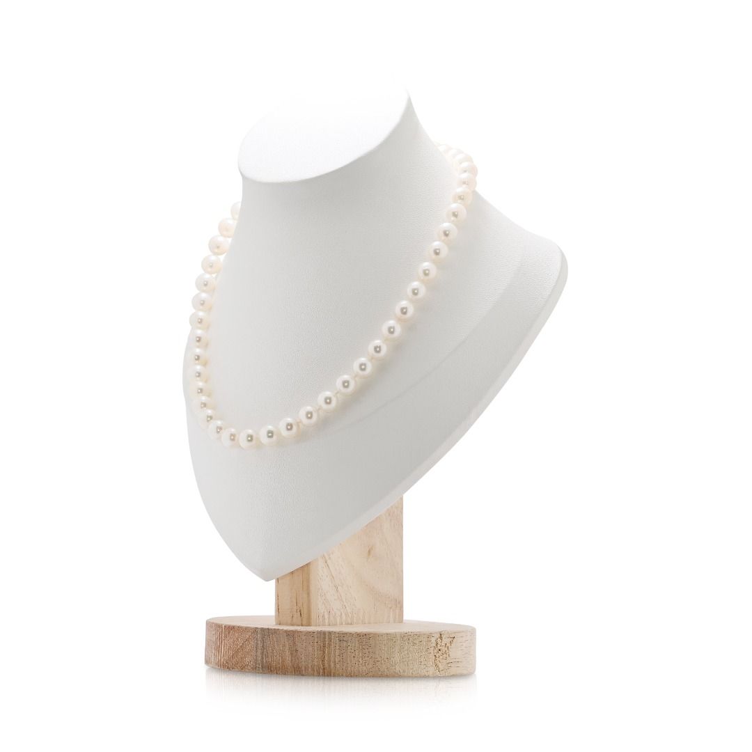 Elliott and Carmen 6.88 to 7.01mm Akoya Pearl Necklace in 14K White Gold (new-unworn)