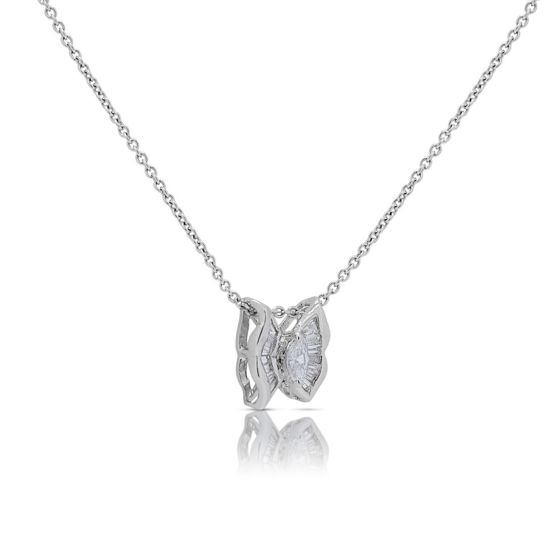 Enchanting 0.26ct Diamonds Pendant in 18K White Gold