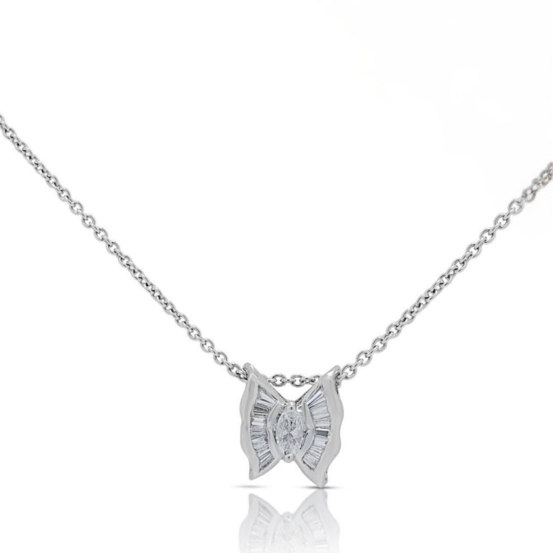 Enchanting 0.26ct Diamonds Pendant in 18K White Gold