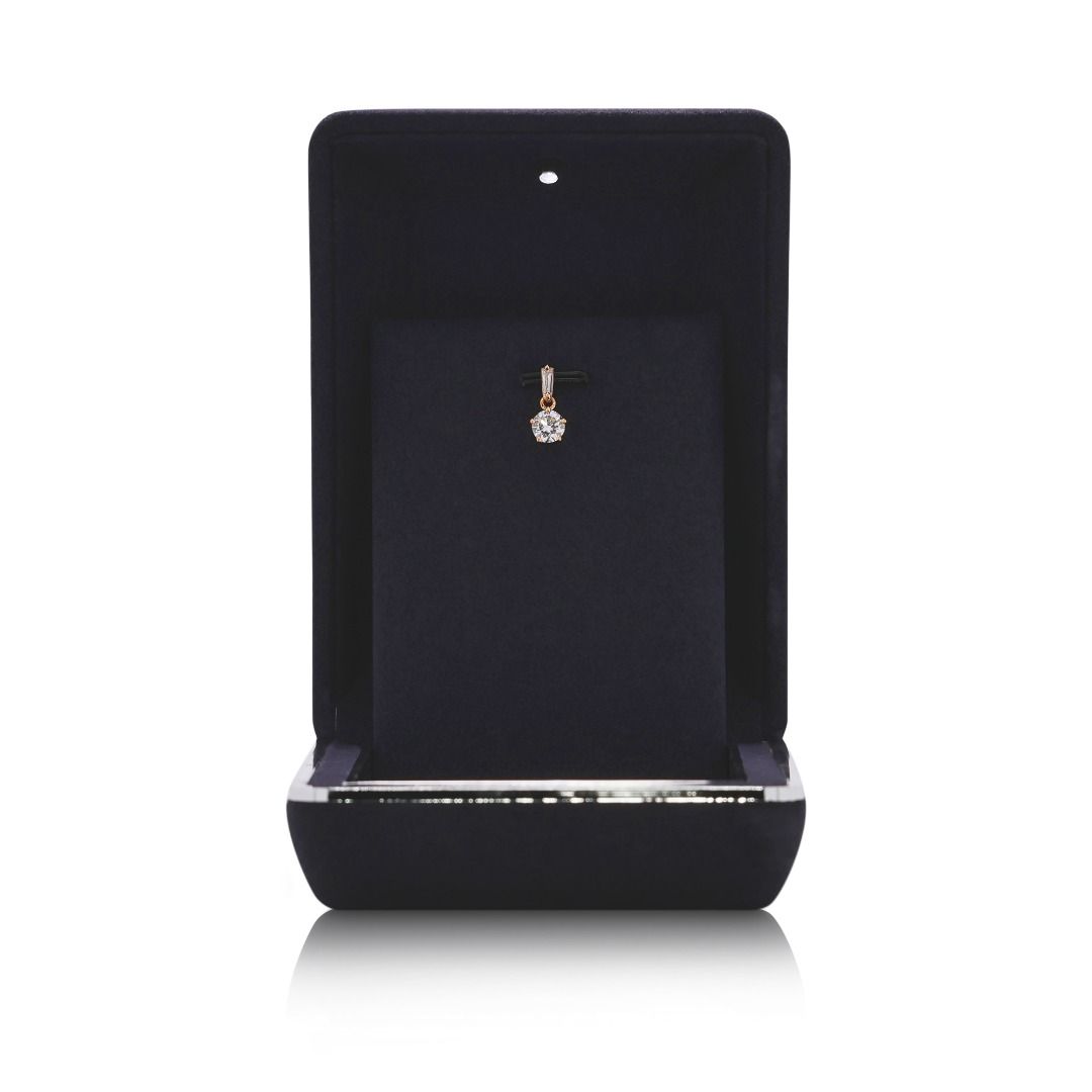 Exceptional 0.61ct Natural Diamond Pendant in 22K Yellow Gold