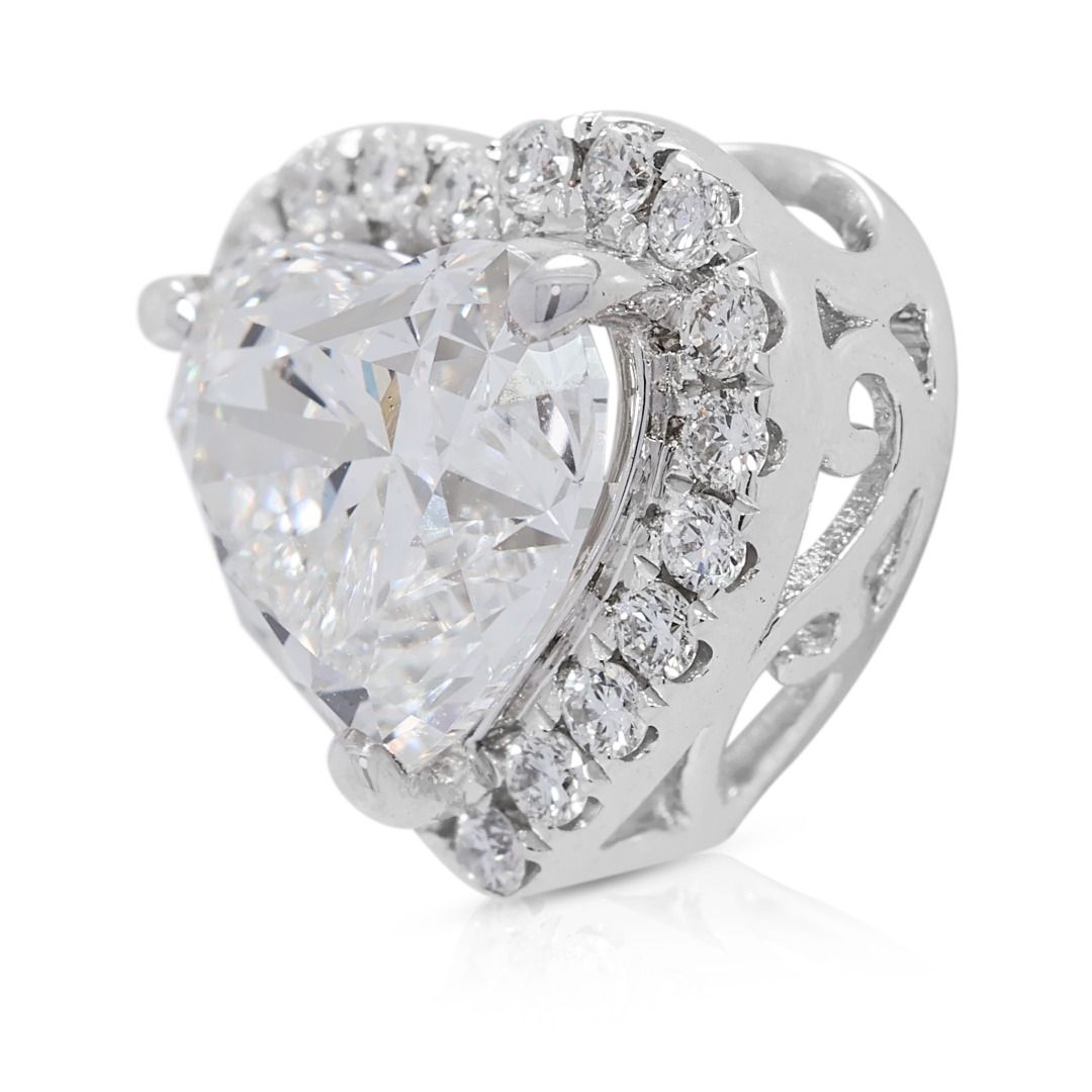 Exceptional 1.71ct Natural Diamonds Halo Pendant by Fonder in 18K White Gold (Unworn) - GIA Certified