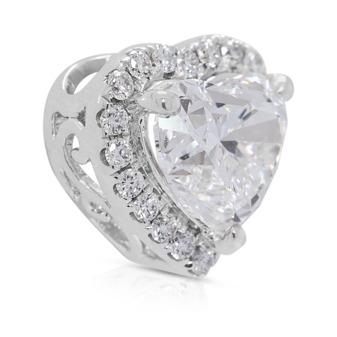 Exceptional 1.71ct Natural Diamonds Halo Pendant by Fonder in 18K White Gold (Unworn) - GIA Certified