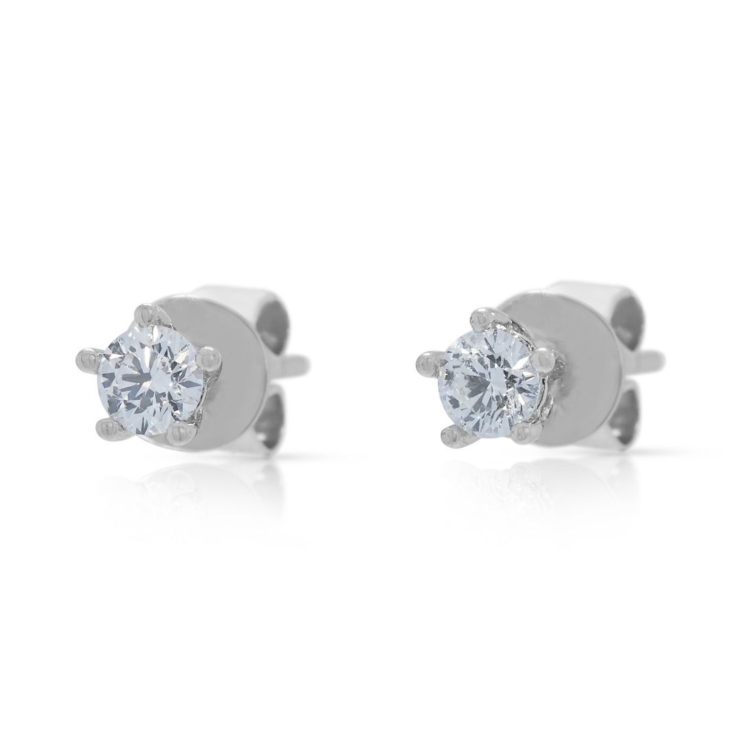 Fierce 0.36ct Diamond Solo Stud in 18K White Gold