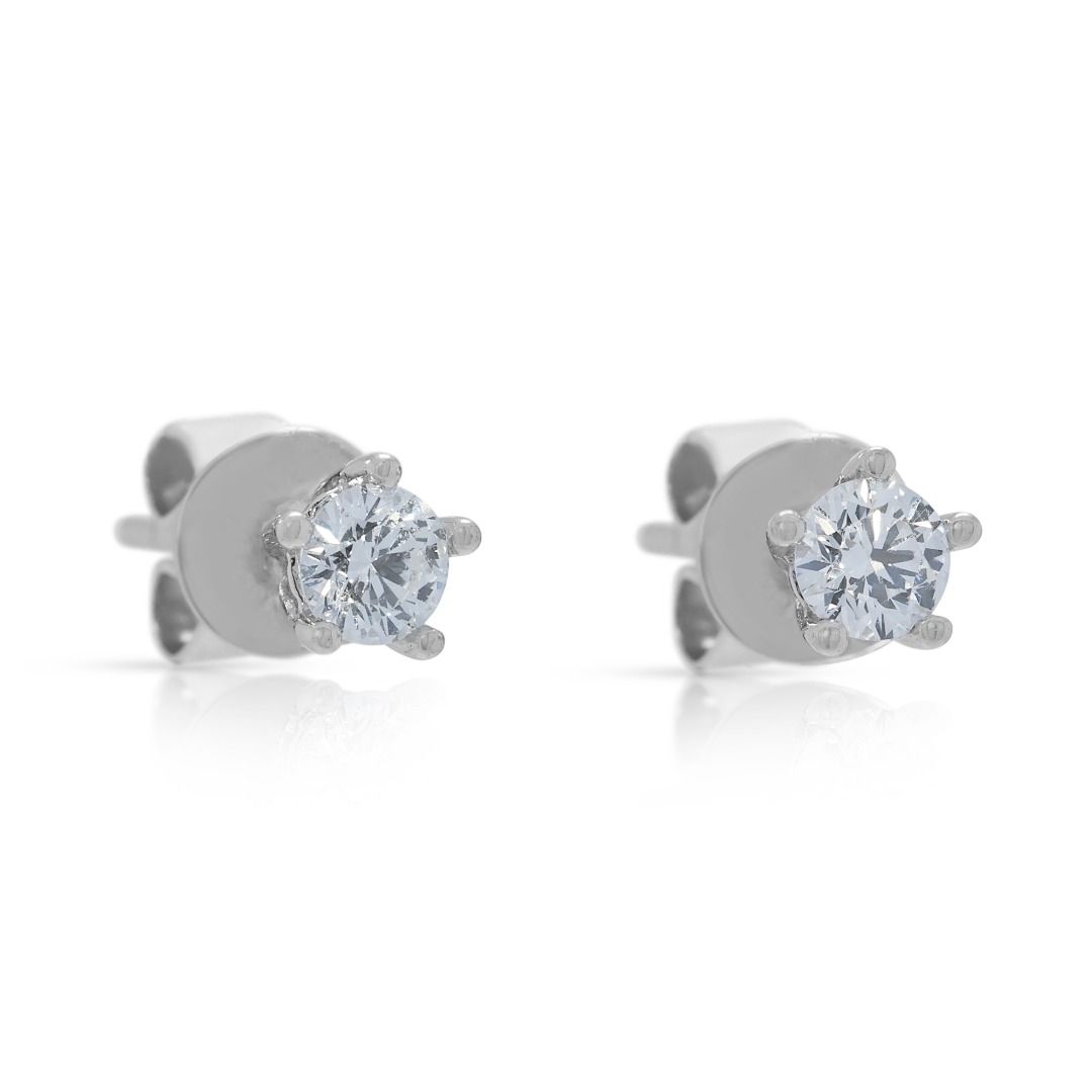 Fierce 0.36ct Diamond Solo Stud in 18K White Gold