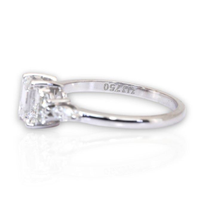 GIA Certified 1.18ct Diamonds 7-Stone Ring in 18k White Gold