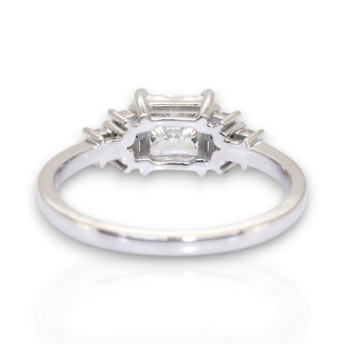 GIA Certified 1.18ct Diamonds 7-Stone Ring in 18k White Gold