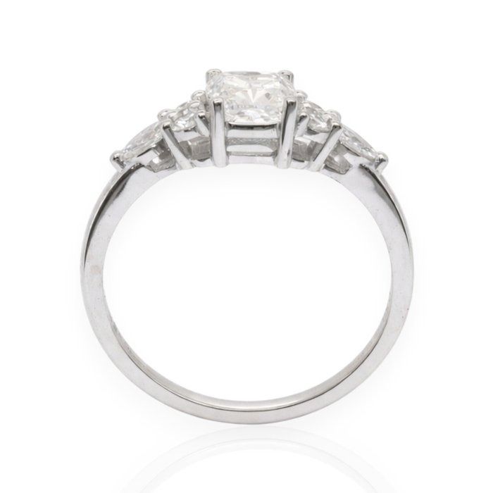 GIA Certified 1.26ct Diamonds 7-Stone Ring in 18k White Gold