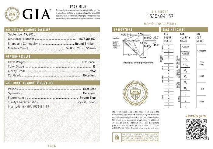 GIA-zertifizierte 1,41 Karat Diamantohrstecker in 18 Karat Weißgold