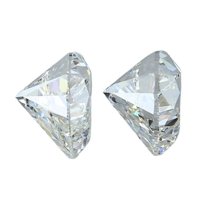 GIA Certified 1.84ct Pair of Heart-Shaped Diamonds