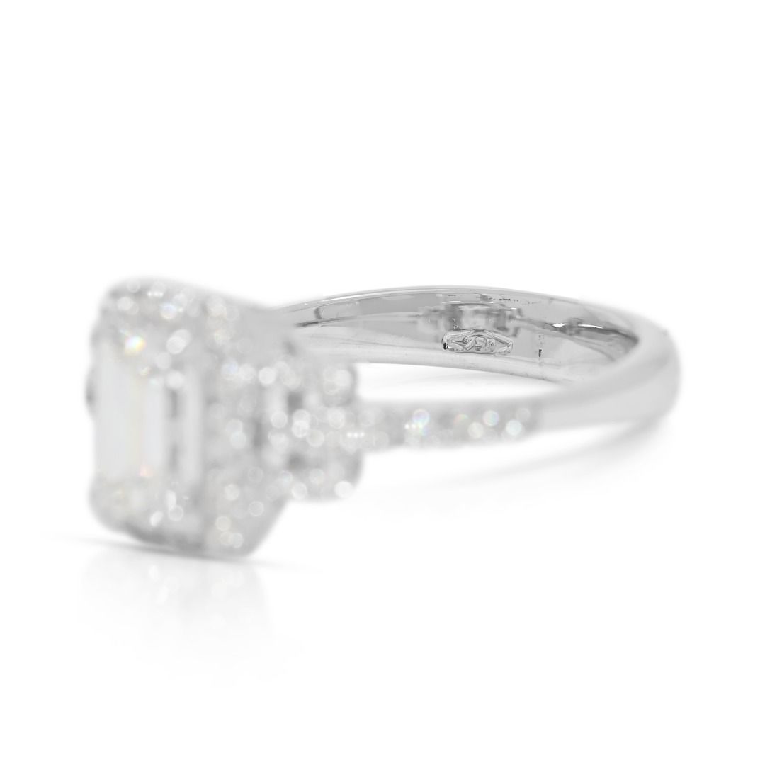Glowing 1.03ct Diamond Ring in 18K White Gold