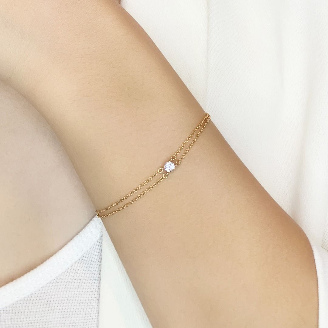 Gorgeous 0.18ct Natural Diamond Tiffany & Co. Bracelet in 18K Rose Gold