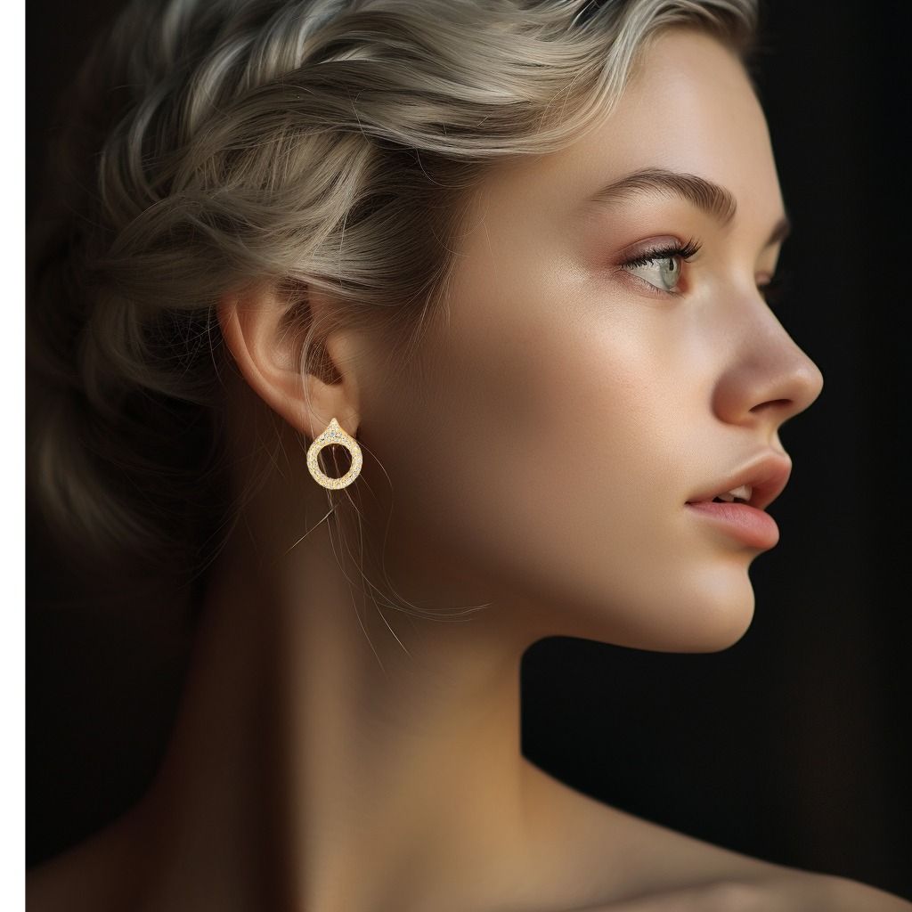 Gorgeous 1.28ct. Round Brilliant Hoop Diamond Earrings - IGI Certificate