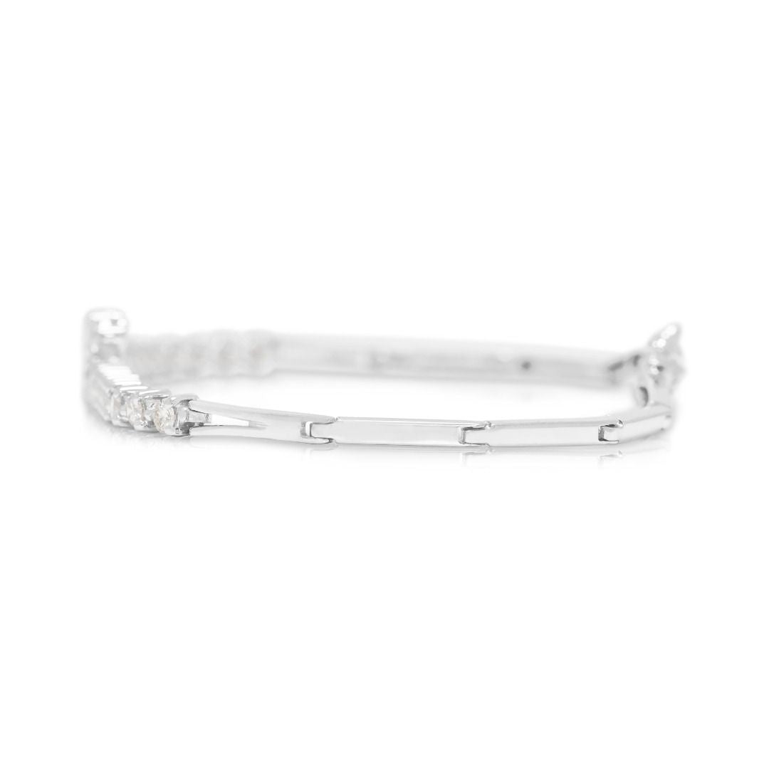 Anmutiges Armband mit 0,72 Karat natürlichen Diamanten im Brillantschliff in 18K Weißgold