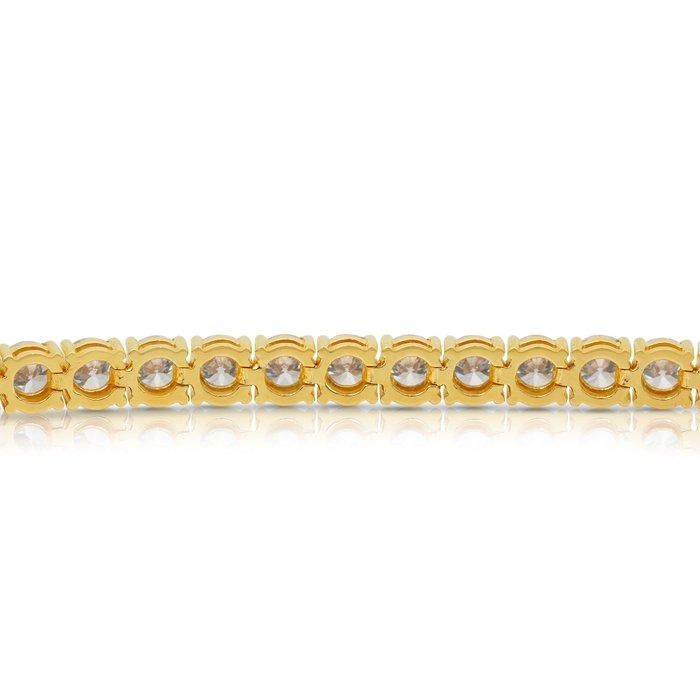 Graceful 13.36ct Diamonds Tennis Bracelet in 18k Yellow Gold - IGI Certified