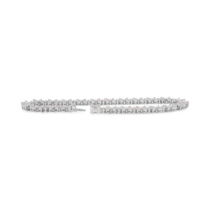 Graceful 4.44ct Diamonds Bracelet in 18k White Gold - IGI Certified