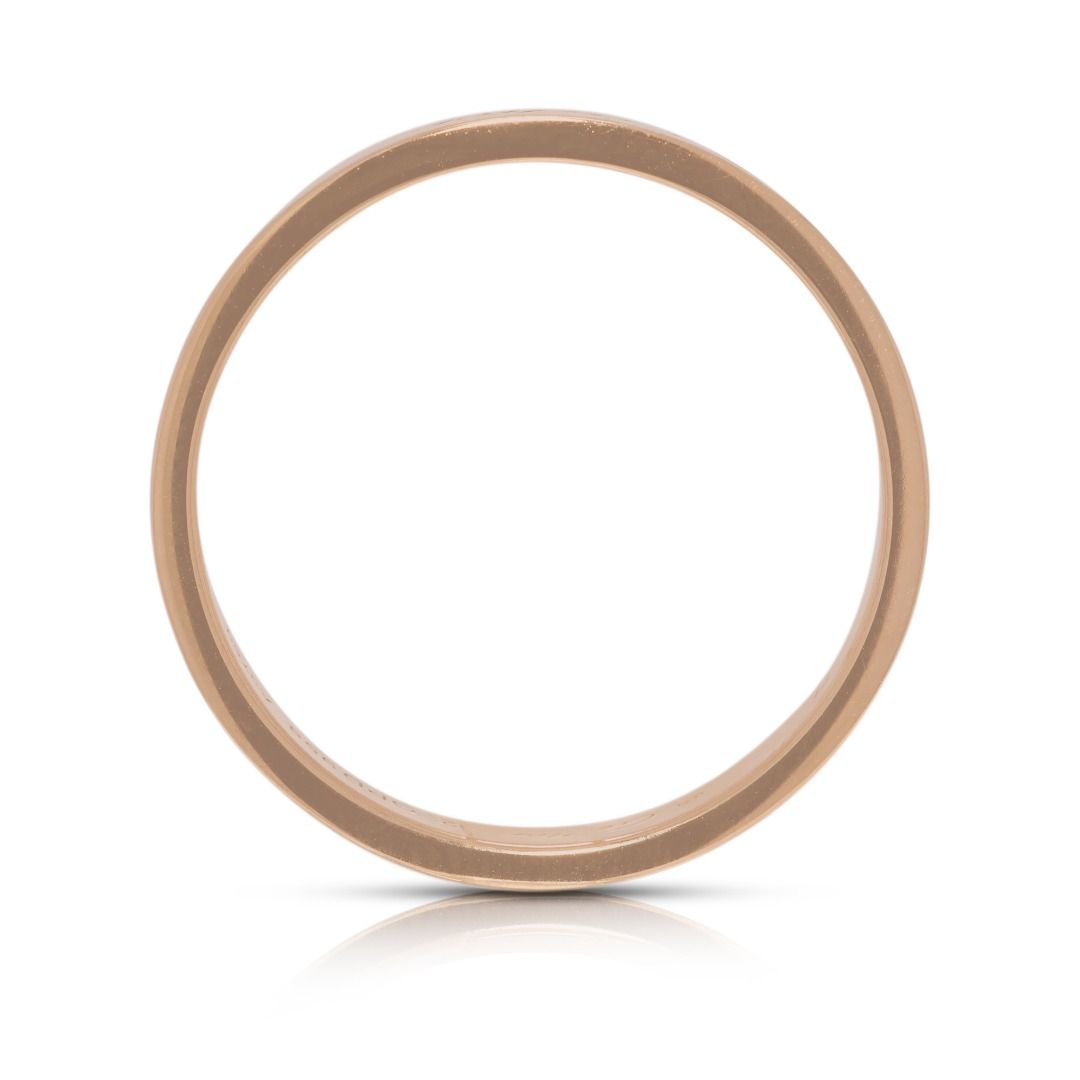 Iconic 0.03ct Natural Diamond Cartier 18K Rose Gold Band Ring