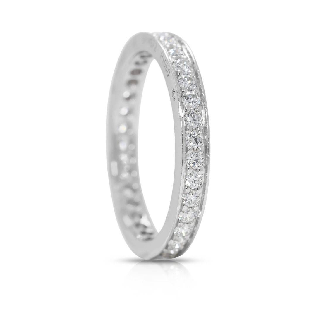 Iconic 0.36ct Natural Diamond Eternity 18K White Gold Ring by Cartier