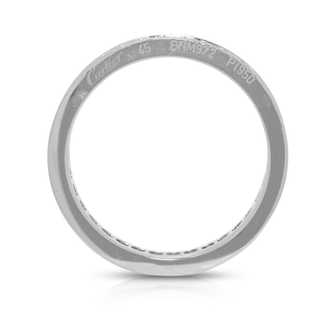 Iconic 0.36ct Natural Diamond Eternity 18K White Gold Ring by Cartier