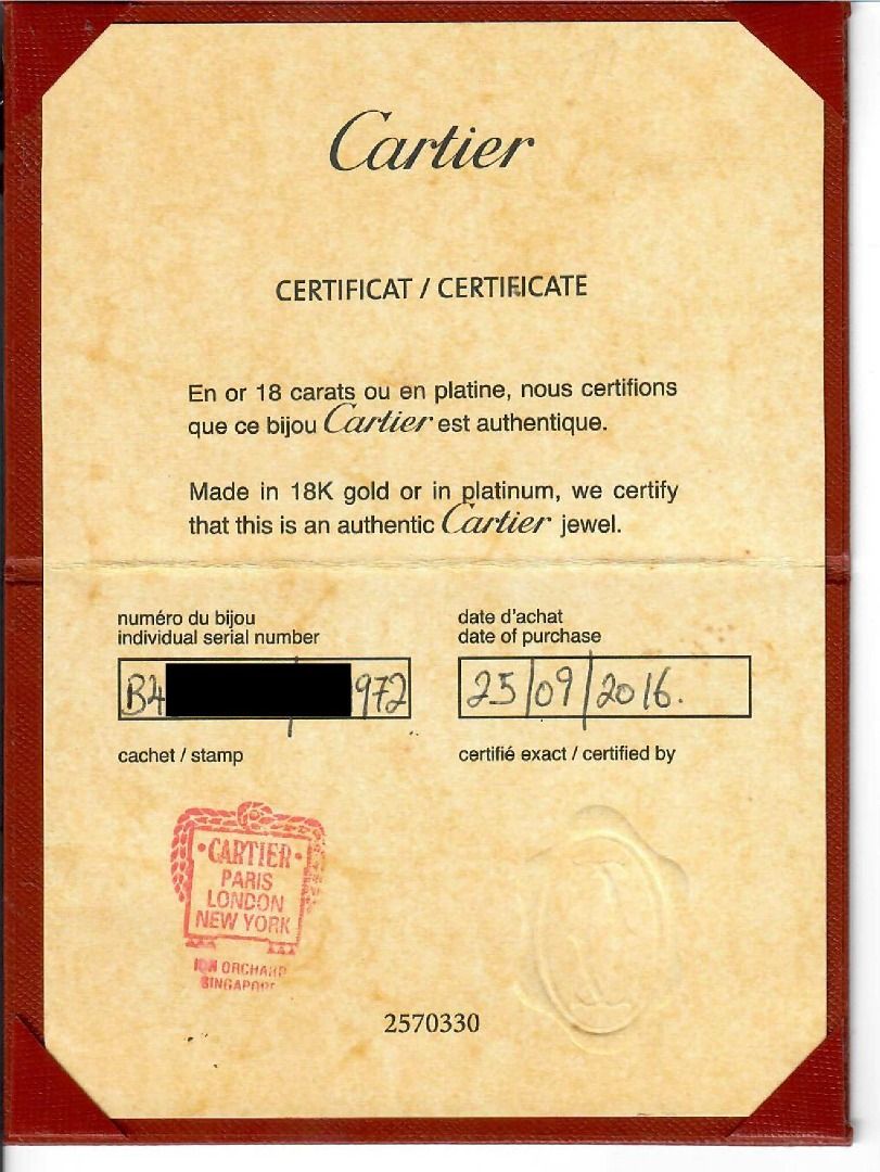 Iconic 0.36ct Natural Diamond Eternity 18K White Gold Ring by Cartier