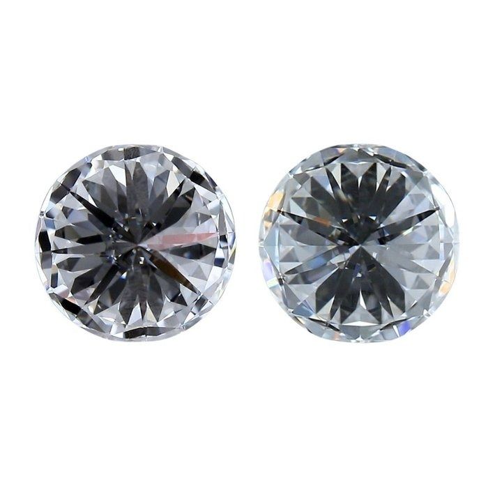 IGI Certified 1.02ct Pair of Round-Shaped Diamonds