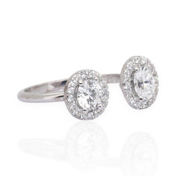 IGI Certified 1.21ct Diamonds Ring in 18k White Gold