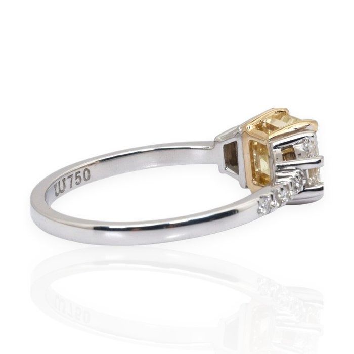 IGI Certified 1.44ct Diamonds Cluster Ring in 18k White & Yellow Gold