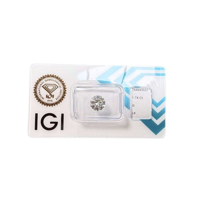 IGI Certified 1.74ct Round-Shaped Diamond