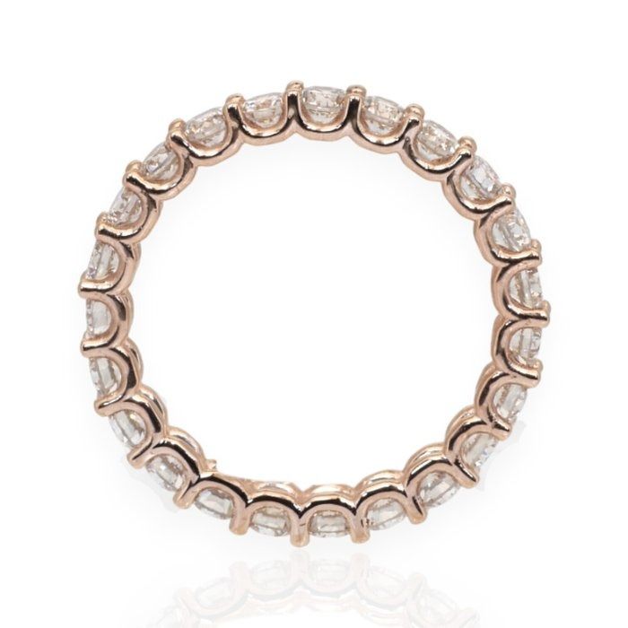 IGI Certified 1.81ct Diamonds Eternity Band Ring in 18k Rose Gold